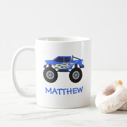 Mug Camion Monster de la flamme bleue (Avec donut)