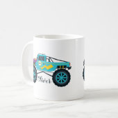 Mug Camion Monster pour garçon de course (Devant gauche)