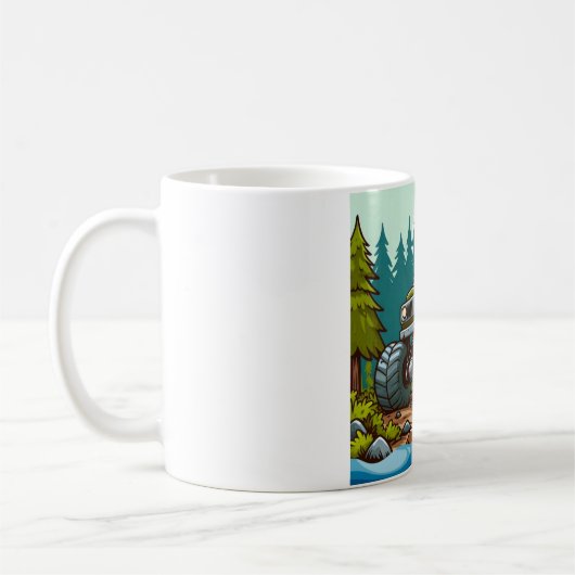 Mug Camion Monster Vert dans la forêt (Gauche)