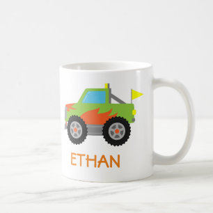 Mug Camion Monstre Vert Personnalisé pour Garçons