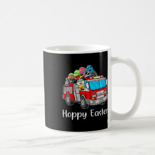 Mug Camion Pompier Jour de Pâques oeufs de lapin Joyeu
