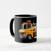 Mug Camion remorque de dessin (Devant gauche)