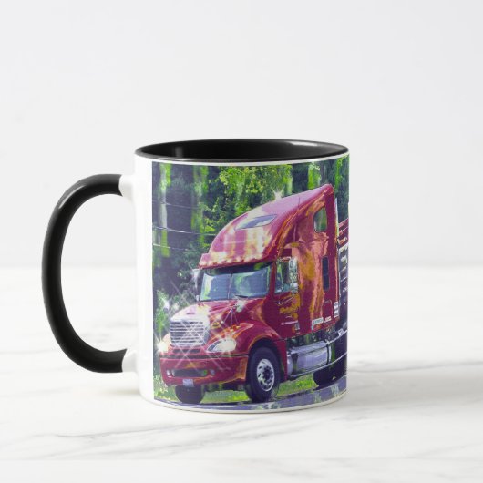 Mug Camion rouge de cargaison de grande installation (Gauche)