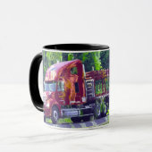 Mug Camion rouge de cargaison de grande installation (Devant gauche)