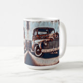 Mug Camion Rustique Grunge - Une beauté Vintage (Devant droit)
