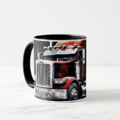 Mug Camion semi-pavillon américain personnalisé (Devant gauche)