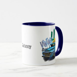 Mug Camion Soul vintage, Cactus Sunflower modifiable