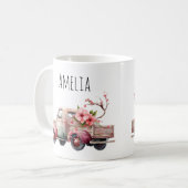 Mug Camion Vintage rose (Devant gauche)