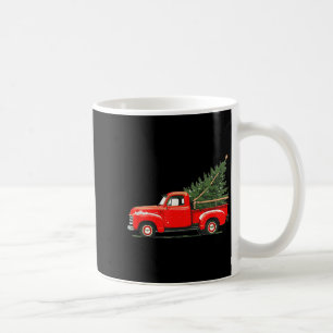 Mug Camionnette Rouge Vintage Avec Arbre Style Noël Ré