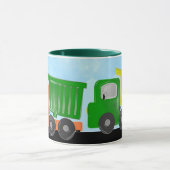 Mug Camions à pompe jaune et orange (Centre)