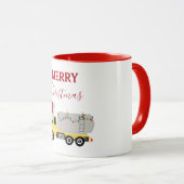 Mug Camions de transport de camion de Noël (Devant droit)