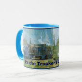 MUG CAMIONS GRANDS CAMIONS ARRÊTER LES CAFÉS (Devant gauche)