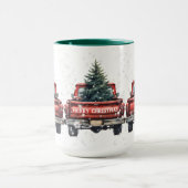 Mug Camions rouges vintages Joyeux Noël (Centre)