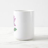 Mug Camiseta básia mujer, con flor rosada (Centre)