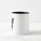 Mug Camiseta mariposa con flores multicolor (Centre)