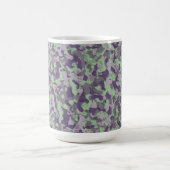 Mug camo abstrait vert et violet (Centre)