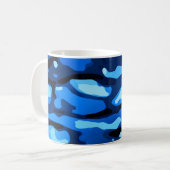 Mug Camo bleu Abstrait Motif (Devant gauche)