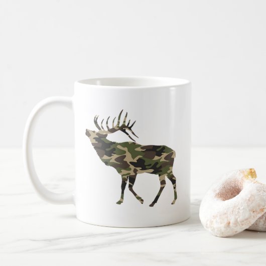 Mug Camo Cerf Élaphant     (Avec donut)