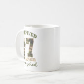 Mug Camo I Survived 67 Six Seven Days Of School Teache (Devant gauche)