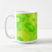 Mug Camo jaune vert au néon ; Palmier tropical (Gauche)