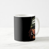 Mug Camo Juneteenth Indifférente Fille Noire Loc'd _7  (Devant droit)