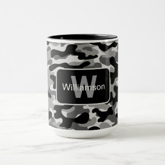 Mug Camo noir et blanc urbain avec personnalisation