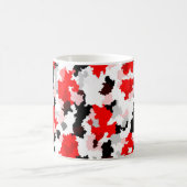 Mug Camo noir rouge noir noir Conception abstraite (Centre)