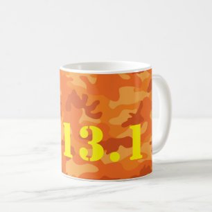 Mug Camo Orange 13.1 Semi-Marathon Couchant Coloré