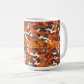 Mug Camo orange et Brown ne peut pas me voir (Devant droit)