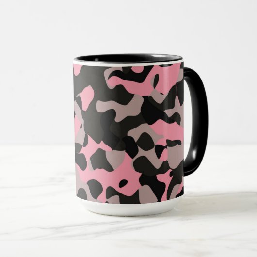 Mug Camo rose (Devant droit)