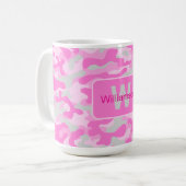 Mug Camo rose avec personnalisation (Devant gauche)
