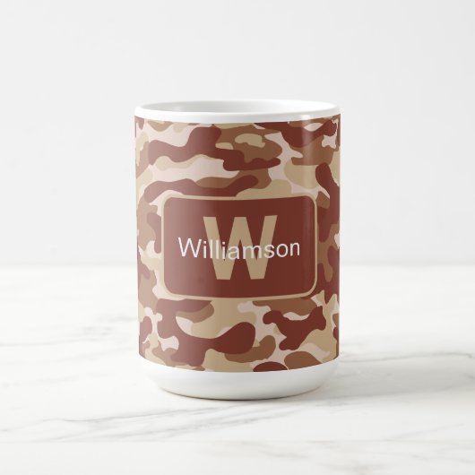 Mug Camo Tan Désert Avec Personnalisation (Centre)