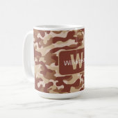 Mug Camo Tan Désert Avec Personnalisation (Devant gauche)