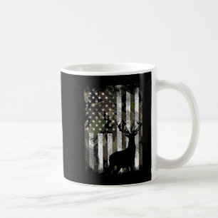 Mug Camo US Drapeau Der Elk Buck Camoflage Chasse Chas