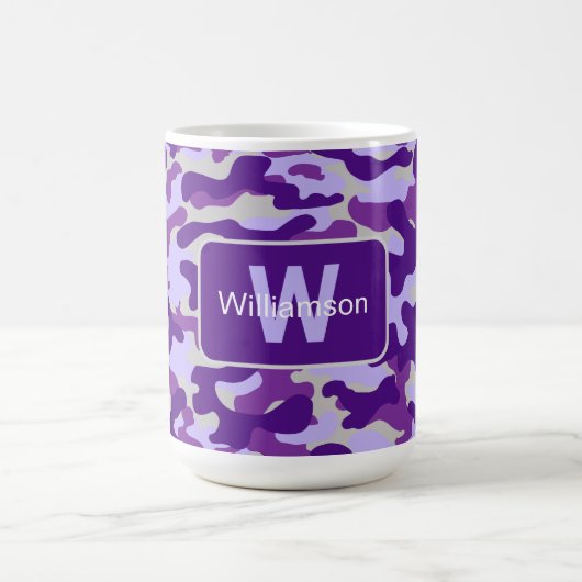 Mug Camo violet avec personnalisation (Centre)