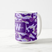 Mug Camo violet avec personnalisation (Devant droit)