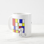 Mug Camomille Inspirée de Mondrian (Devant gauche)