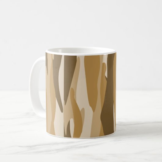 Mug Camouflage Abstrait Brown Tone (Devant gauche)