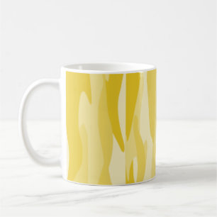 Mug Camouflage Abstrait de ton jaune