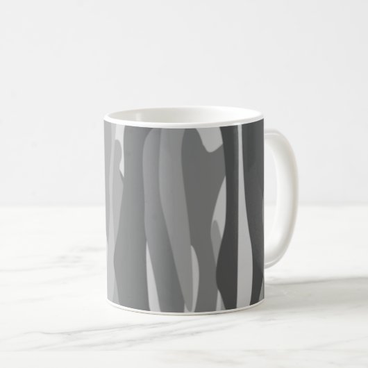 Mug Camouflage Abstrait gris Tone (Devant droit)