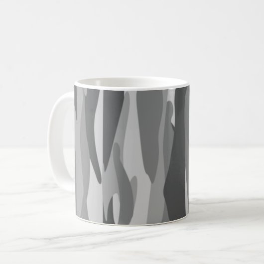 Mug Camouflage Abstrait gris Tone (Devant gauche)