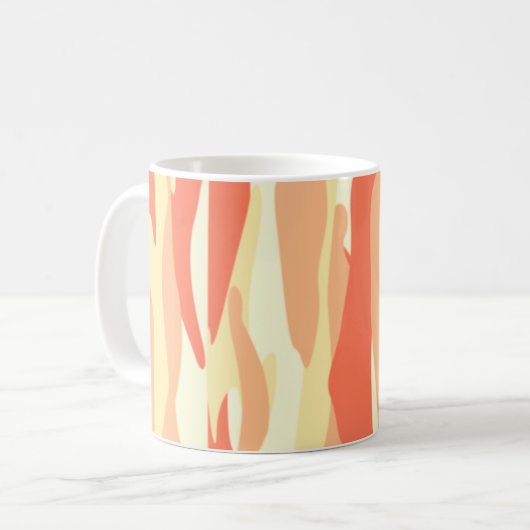 Mug Camouflage Abstrait orange (Devant gauche)