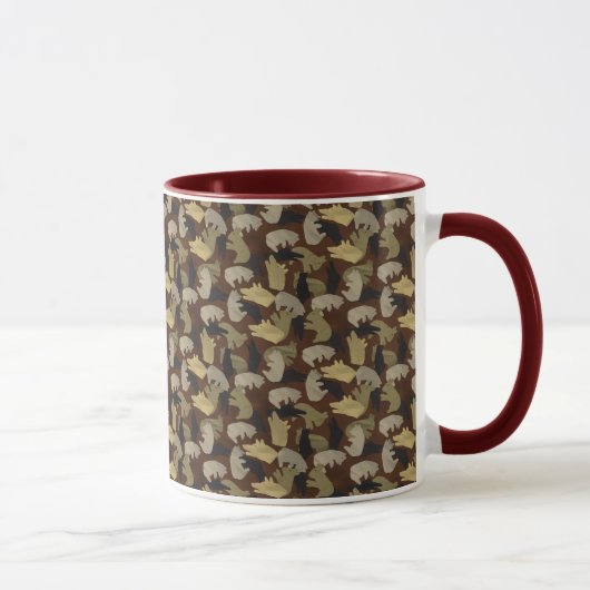 Mug Camouflage animal Silhouette Brown (Droite)