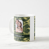 Mug Camouflage de bois vert militaire (Devant gauche)