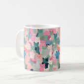 Mug Camouflage de chat Pastel Colours (Devant gauche)