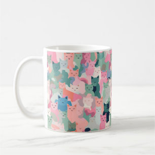 Mug Camouflage de chat Pastel Colours