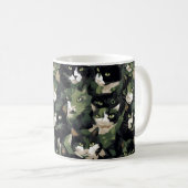 Mug Camouflage de chats verts (Devant droit)
