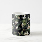 Mug Camouflage de chats verts (Centre)