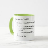 Mug Camouflage de code café pour les développeurs de l (Devant gauche)