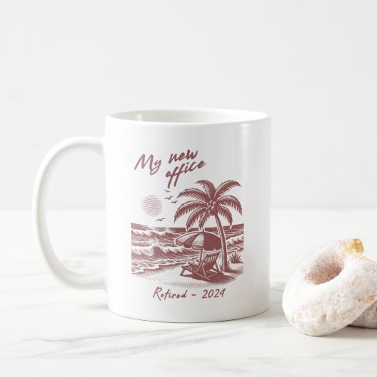 Mug Camouflage de collègue à la retraite (Avec donut)
